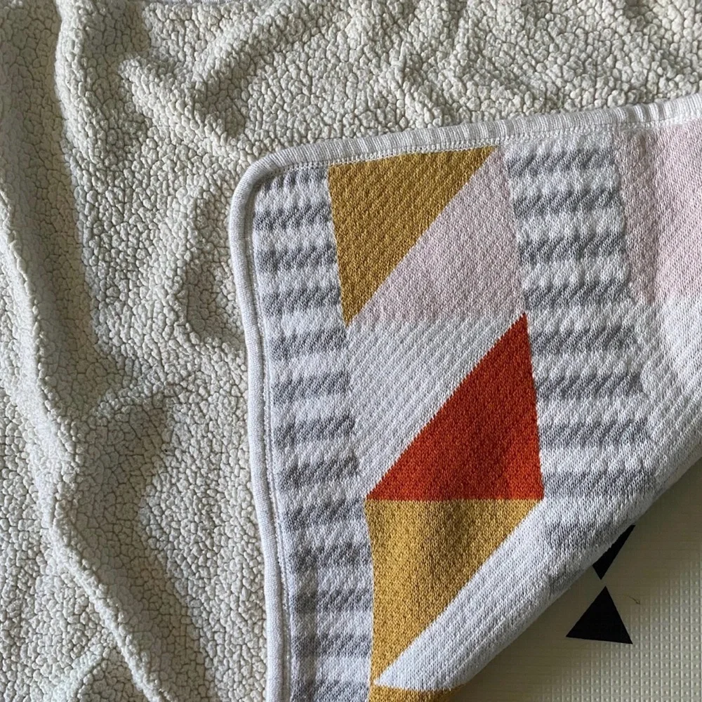 west elm x pbk Knit Cotton Divided Squares Baby Blanket